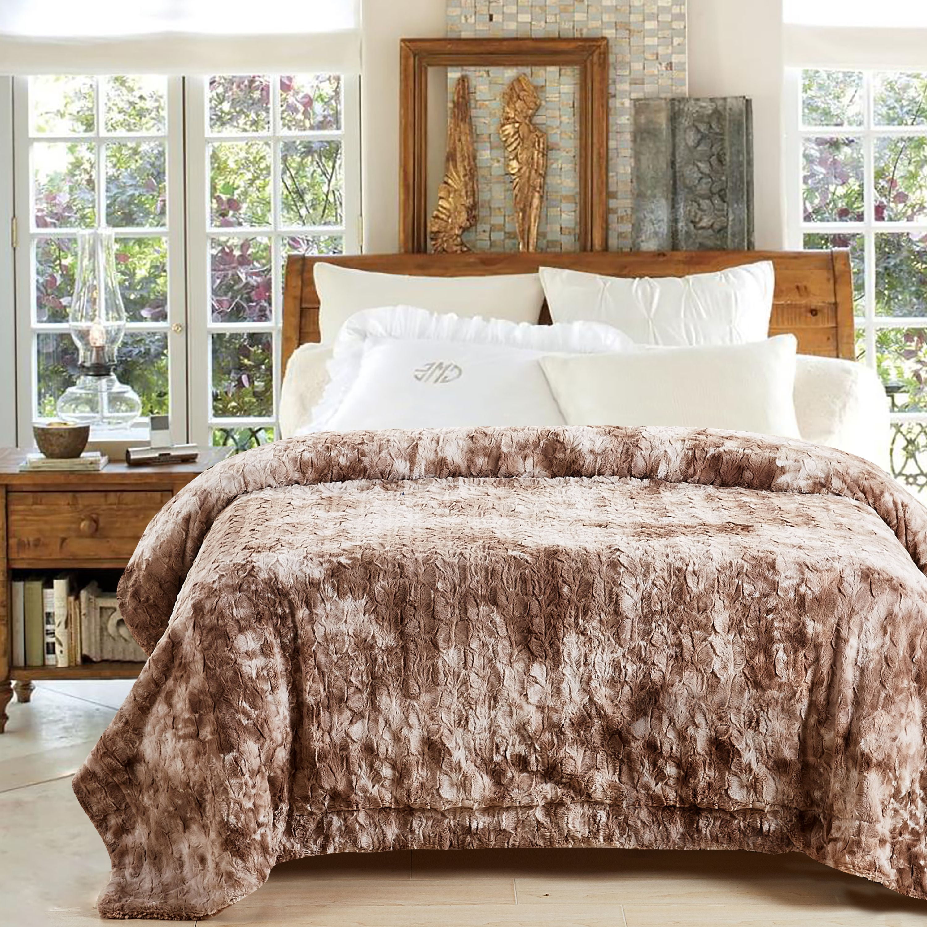 Super Soft Fuzzy Cozy Warm Fluffy Beautifu for sale online Chanasya Faux Fur Bed Throw Blanket 