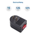 thumbnail image 4 of Cable Matters 3-Pack 2 Prong Outlet with ON Off Switch, Single 2 Prong Outlet Switch/Plug Switch in Black, 4 of 7