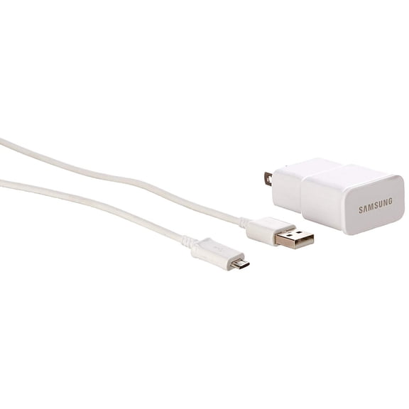 Samsung OEM Universal Travel Charger for Samsung Galaxy S3/S4/Note 2 and Other Smartphones - Non-Retail Packaging - White