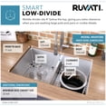 thumbnail image 4 of Ruvati 30-inch Low-Divide Undermount Double Bowl 16 Gauge Kitchen Sink, 4 of 7
