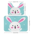 thumbnail image 2 of Cute Bunny Happy Easter Day Bathroom Rugs Set 2 Pieces, Bathroom Set - Quick Drying Bath Mat And U-Shaped Toilet Rug, Water Absorbent Bath Carpet For Bedroom Floor Living Room, Machine Washable, 2 of 6