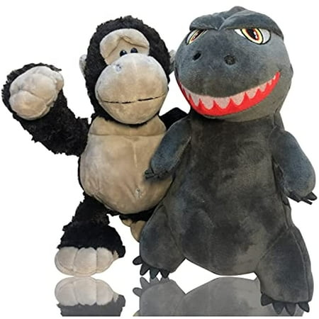 2 Pcs Dinosaur Dragon Monster Godzilla Plush Toy-Godzilla VS King Kong Plush of The Monsters,Movie Monster Series Godzilla,Dinosaur Plush Doll for Kid-25cm