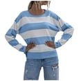 thumbnail image 2 of RKSTN Sweaters for Women Pull à Manches Longues Tricoté à Coutures Décontractées Automne Sweaters, 2 of 9