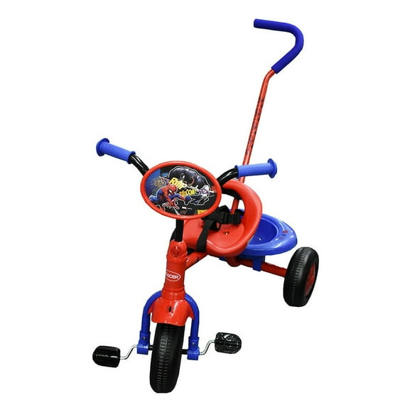 TRICICLO SPIDERMAN TOY MARK C/BARRA EMPUJE Y CINTURÓN
