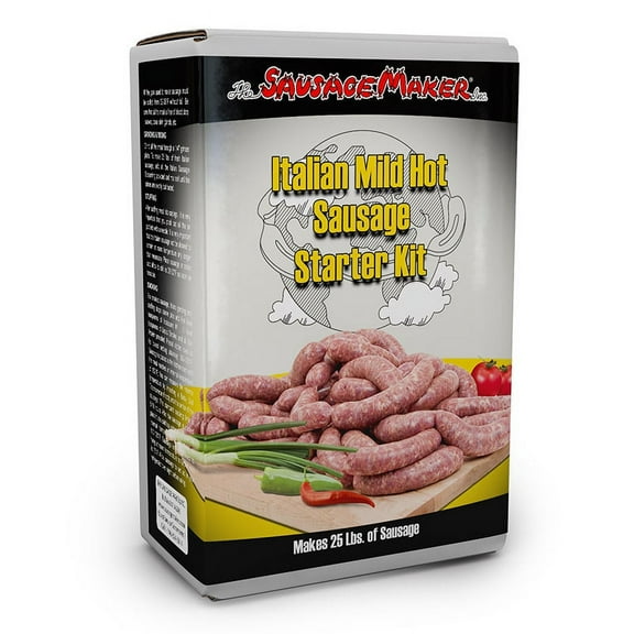 The Sausage Maker - Italian Mild-Hot Sausage Making Kit with Home Pak Natural Hog Casings