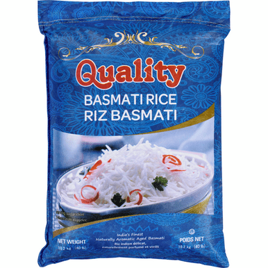 QUALITY Heritage Basmati Rice 18.18 kg - Walmart.ca