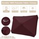 thumbnail image 3 of Yescom 10x6.5ft (2x3m) Rectangle Aluminum Patio Umbrella with Valance Sunshade Crank Tilt Market Garden Yard Wine Red, 3 of 9