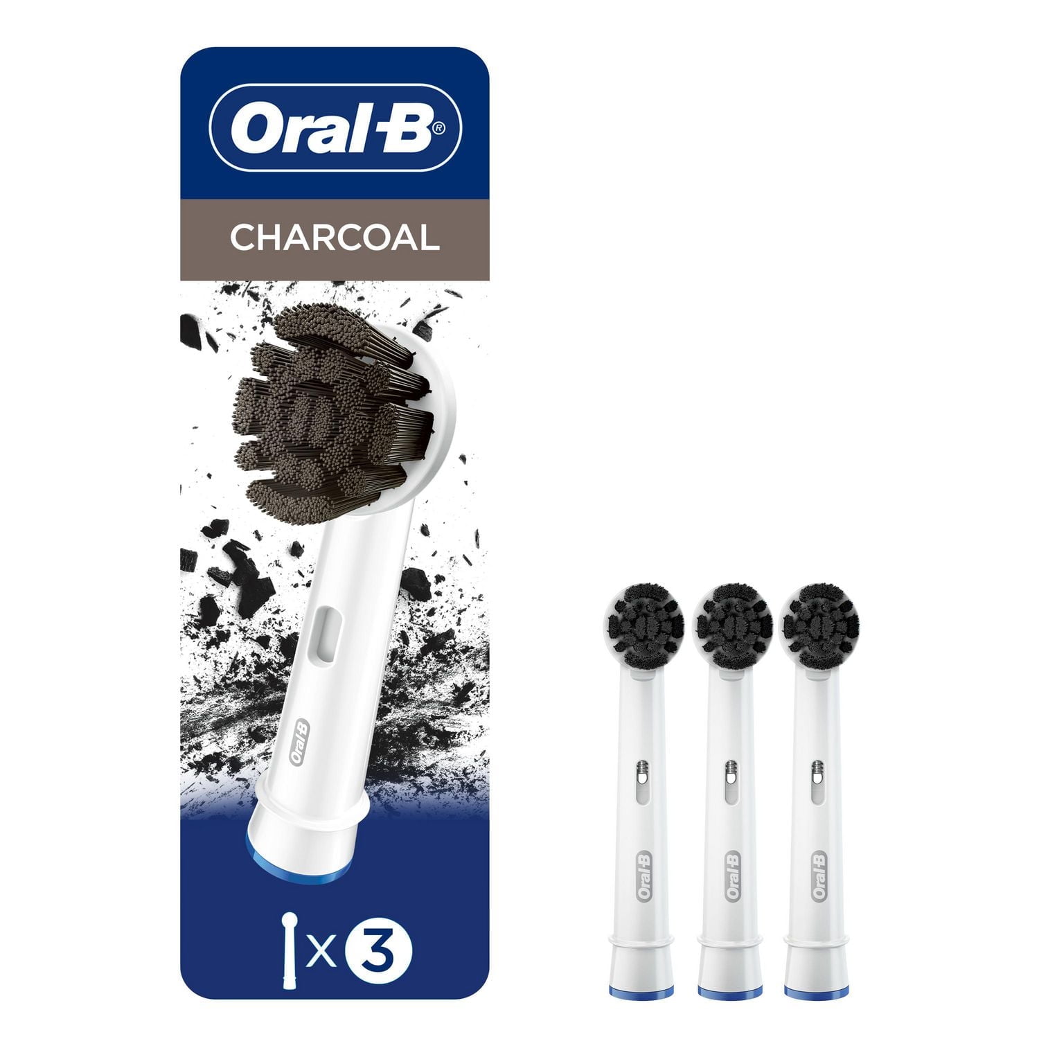 Oral-B Charcoal Electric Toothbrush Replacement Brush Heads Refill, 3 count