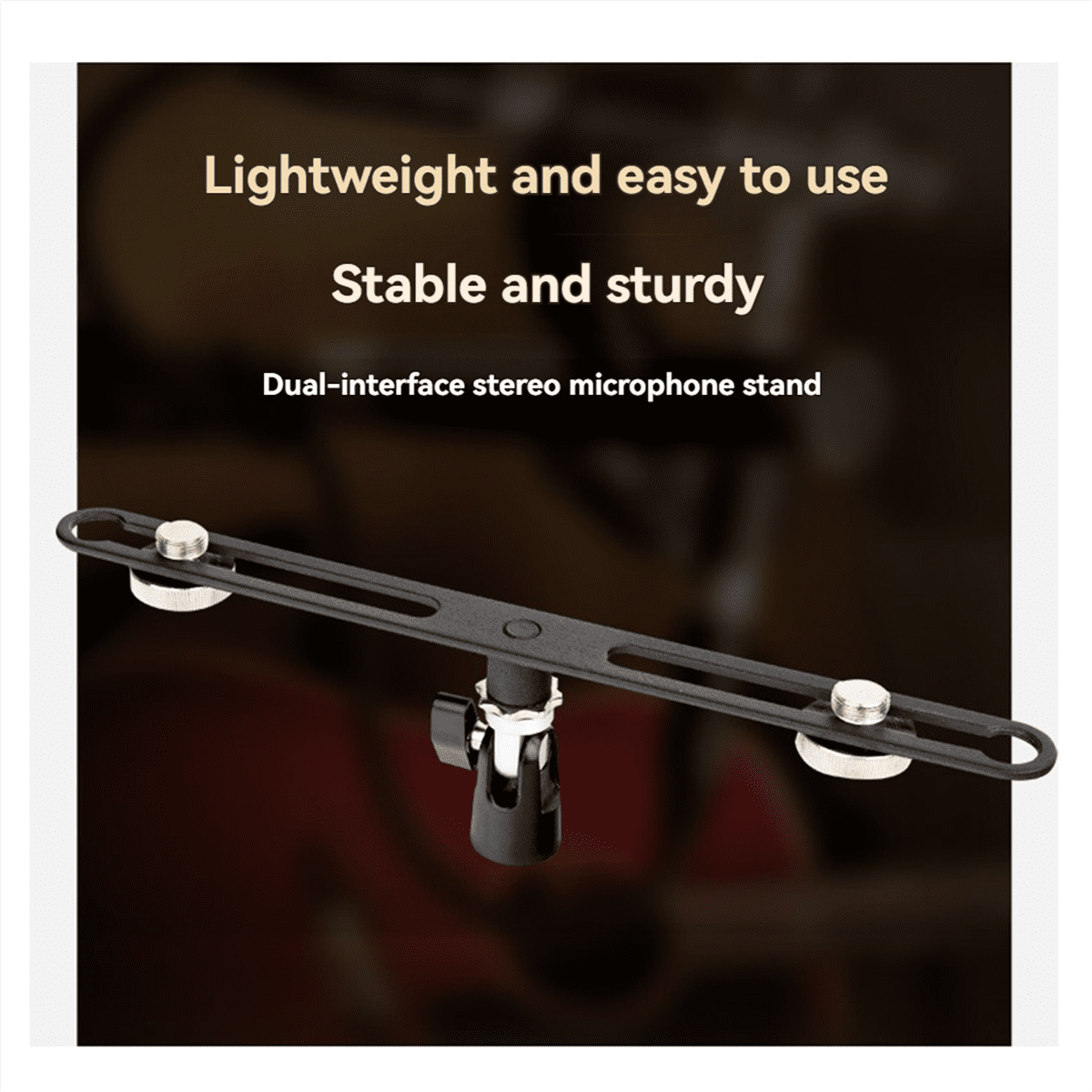 Dual Microphone Stand Extension Bracket for Studio Recording Adjustable Mic Mounts for Enhanced Sound Quality,1 x Dual Microphone Stand Extension Bracket,Black