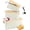 Embossed Beige, variant on Metal Vegetable Storage Set of 3 Rectangular Canisters with Aeration Holes and Bamboo Lids White