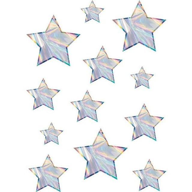 Teacher Created Resources TCR8666-3 Iridescent Stars Accents - Assorted Size - Pack of 3
