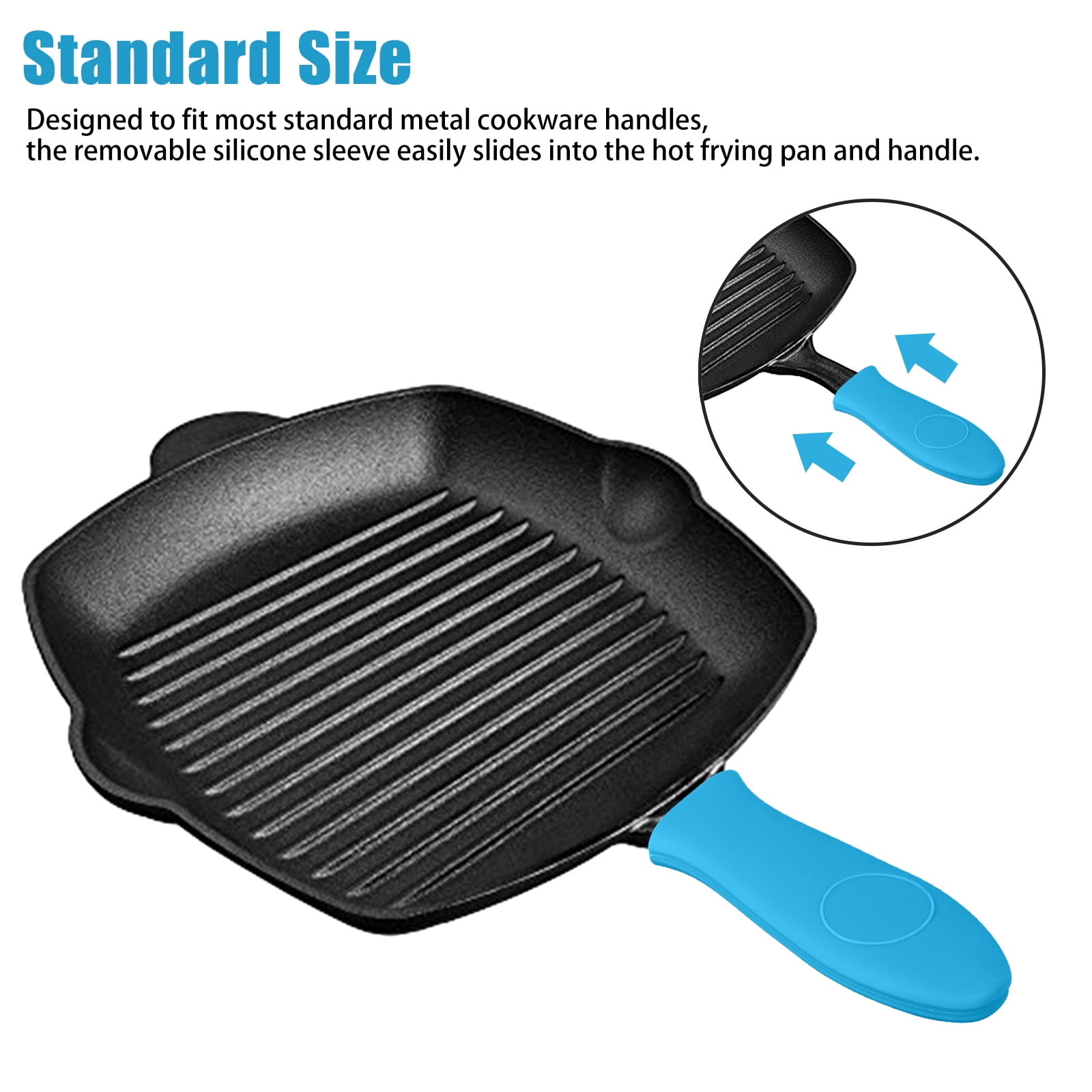 Heat-Resistance Silicone Frying Pan Handle Holder Saucepan Anti Slip Grip Cover