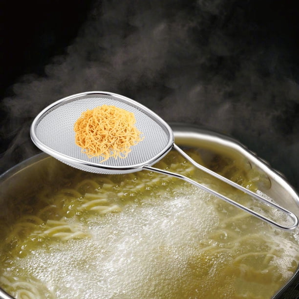 Colador de alimentos, colador de malla de acero inoxidable, colador de cóctel para fideos, colador de cóctel, aceite vegetal , estilo A BLESIY Colador de malla fina