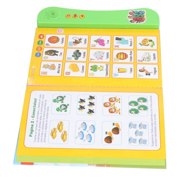 Libro De Sonido Electrónico Con Sonido, Idioma Español, Animales, Frutas, Números, Aprendizaje, Juguete Educativo Para Niños