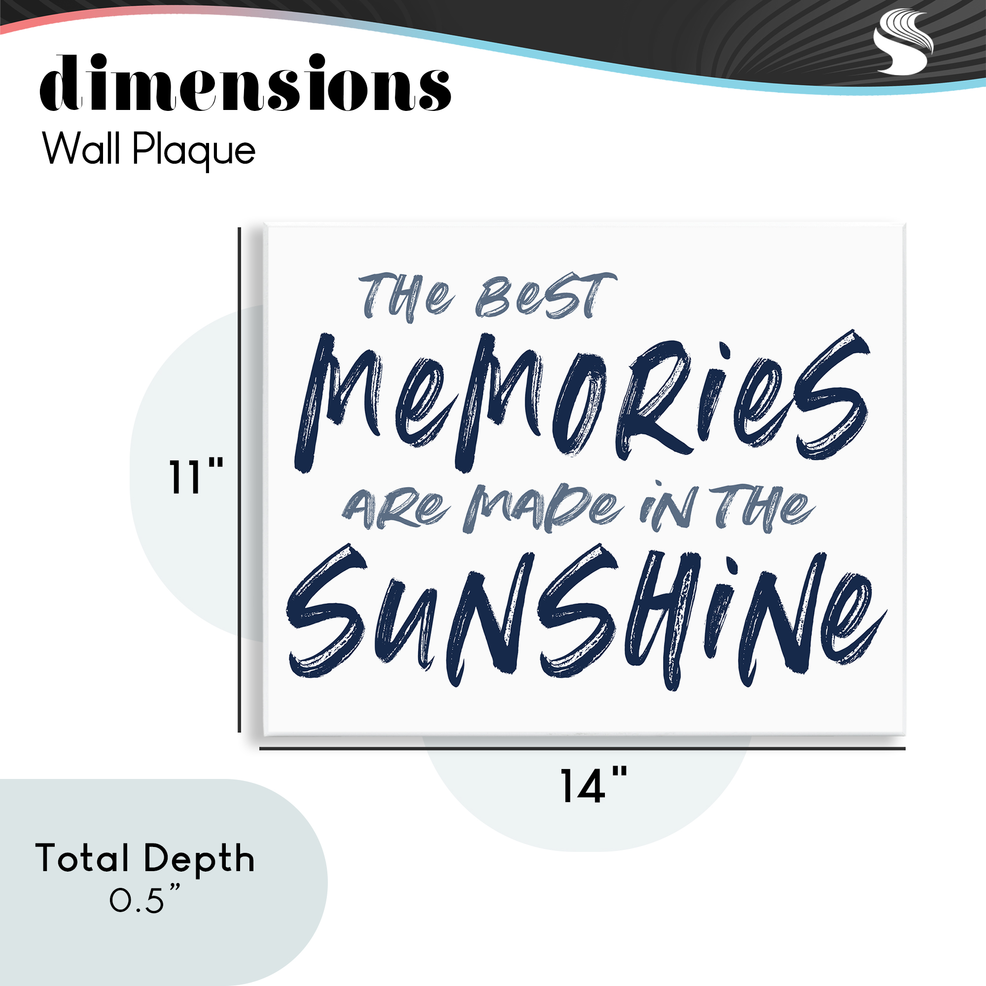 Memories Made In Sunshine Wall Plaque Art, design by Lettered and Lined