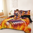 thumbnail image 3 of Erosebridal Football Gamer Twin Bedding Sets 7-Piece for Kids Boys,Teens Sport Theme Flame Bedding Comforter Set,Black Reversible,Ultra Soft Home Decor, 3 of 6