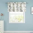 thumbnail image 3 of VOGOL Flower Printing Valances for Porch Bathroom, Grey Rod Pocket Linen Textured Small Curtains & Drapes Valance for Door Head, 1 Panel, 52 x 18, 3 of 6