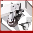 thumbnail image 2 of 4PCS/Set Furniture Castors Heavy Duty Casters Stable Swivel Plate Casters L-Shaped Soft Rubber Caster Wheels Sturdy ,Easy to Use, 2 of 7