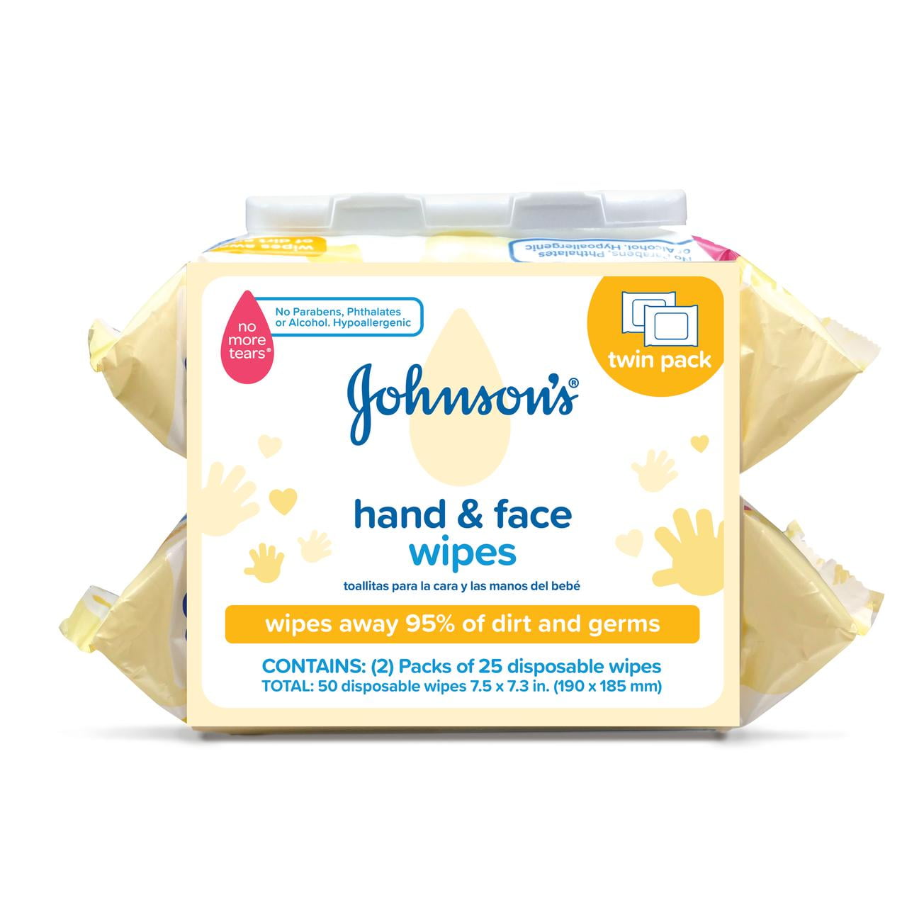 johnson's hand and face wipes antibacterial