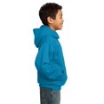 thumbnail image 3 of Port & Co Teen Unisex Regular Plain Long Sleeves Sweatshirt Neon Blue X-Large, 3 of 6