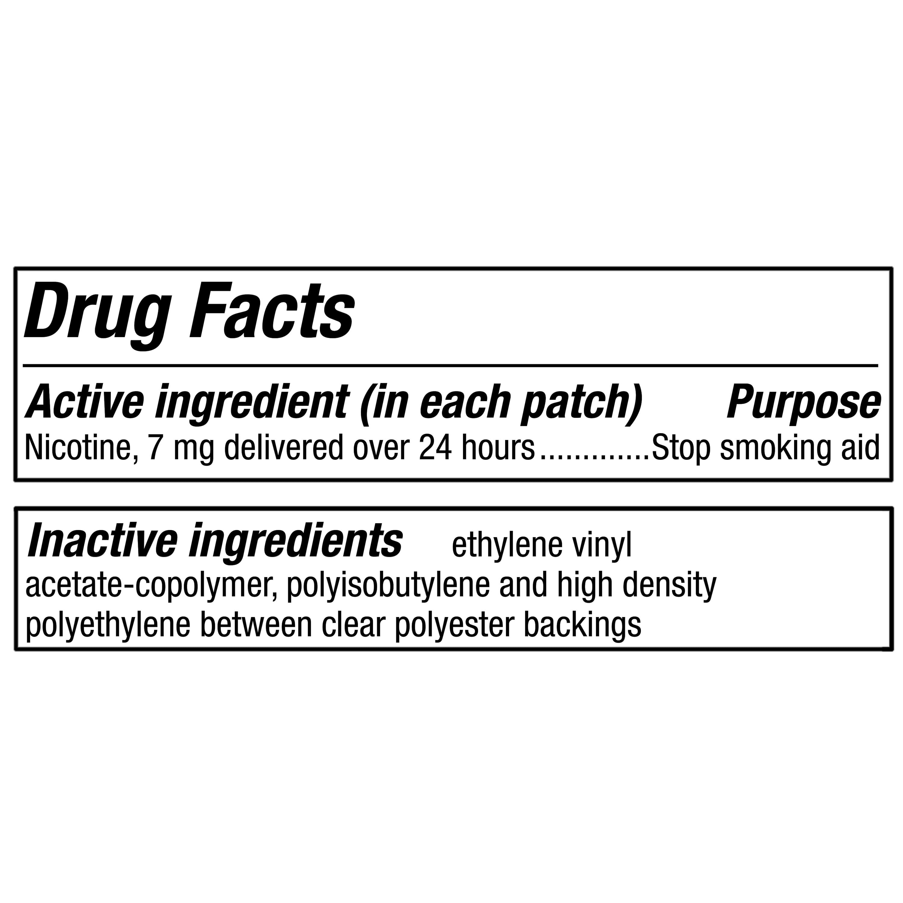 Equate Nicotine Transdermal System Step 3 Clear Patches, 7 mg, 14 Count, Compare to Nicoderm® CQ® Active Ingredient