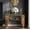 Clear+Gold, variant on 47" Luxury Glam Gold Console Table with 2-Tier Black Tempered Glass Shelves, Modern Oval Entryway Table for Hallway, Foyer & Living Room, Stainless Steel Frame (47" x 15.7" x 31.5")(Clear+Gold)