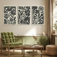 thumbnail image 6 of Black Beige Abstract Floral Botanical Canvas Framed Wall Art Prints Minimalist Modern Boho Flower Market Painting Boho Black Flowers Poster Pictures Wall Decor for Bedroom Livingroom 12"x16", 6 of 6