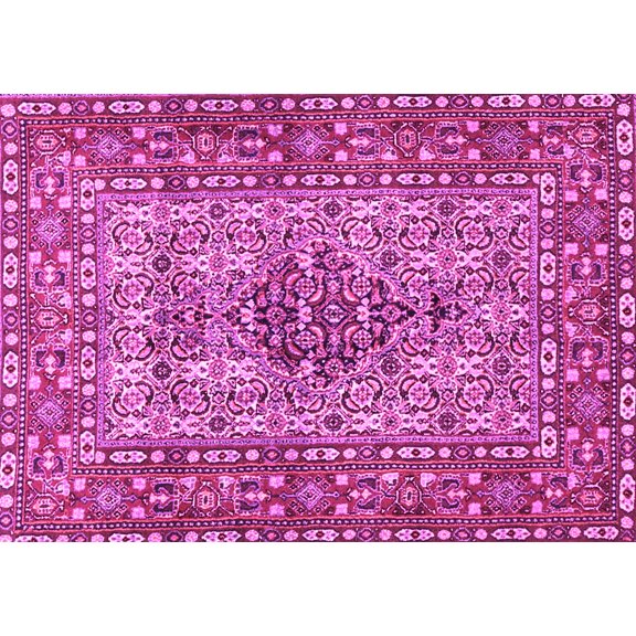 Ahgly Company Indoor Rectangle Persian Pink Traditional Area Rugs, 5' x 7'