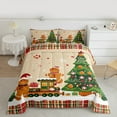 thumbnail image 2 of Manfei Funny Gingerbread House Queen Comforter Set, Merry Christmas Xmas Bedding Sets, Kids Happy New Year Bedding Comforter Set, Microfiber Bedroom Decor, Reversible 3-Piece, 2 of 8