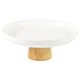 thumbnail image 1 of Bandeja de servir perfecl Base de Madera maciza moderna almacenamiento para cocina blanco, 1 of 8