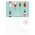 thumbnail image 1 of Merry mas Man Illustration Postcard Set Birthday Mailing Thanks Greeting Card, 1 of 3