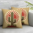 thumbnail image 3 of Nawypu  Throw Pillow Cover Brown Arizona Desert Cactus at Sunset Old Southwest Square Decorative Throw Pillow Cushion Case for Home Couch Living Room Bed Sofa Car Pillowcase, 3 of 5