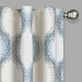 thumbnail image 3 of Eclipse Draftstopper Blue Geo Print Room Darkening Rod Pocket + Back Tab Single Curtain Panel, 40" x 108", 3 of 6