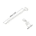 thumbnail image 2 of Unique Bargains 20Sets Ribbon Crimp Clamp Ends with Lobster Claw Clasps & Chain 8mm Silver White, 2 of 7