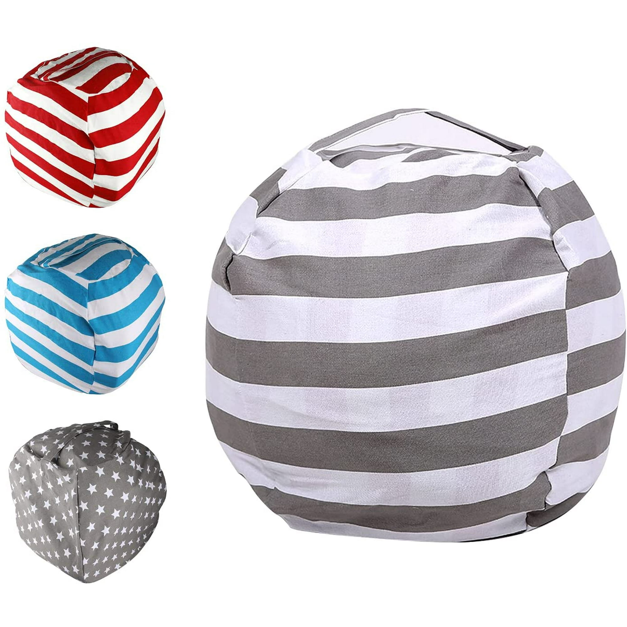 Kids Bean Bag, Toy Storage Bag, Kids Stuffed Animal Storage Bean Bag Chair Cover, Canvas Stuffed Animal Storage Seat with Zipper| 24 Inch | for Organize Clothes ,Toys and Daily Necessities,Gray Lines | Kids Bean Bag, Toy Storage Bag, Kids Stuffed Animal Storage Bean Bag Chair Cover, Canvas Stuffed Animal Storage Seat with Zipper| 24 Inch | for Organize Clothes ,Toys and Daily Necessities,Gray Lines |