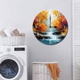 thumbnail image 7 of ZXCXRQFa Autumn Waterfalls Wood Wall Clock Silent Non-Ticking Kitchen Desk Clock Battery Operated Analog Decorative Round Clocks 10 in Garden Home Decor, 7 of 7