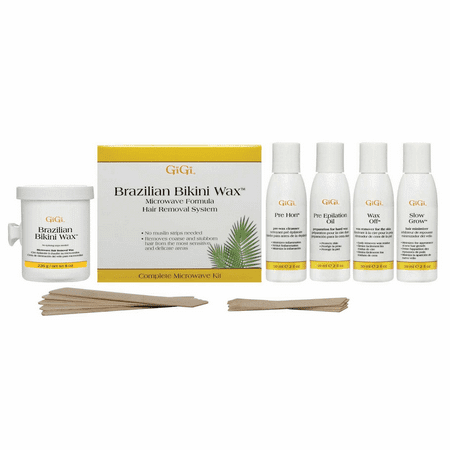 Gigi Professional Complete Brazilian Microwave Hard Wax Hair Gigi Professional Complete Brazilian Microwave Hard Wax Hair Removal Kit
