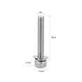 thumbnail image 2 of Uxcell M3x0.79'' Tornillos de Cabeza Hexagonal de Acero Inoxidable Tono Plateado 10pcs, 2 of 2