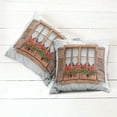 thumbnail image 6 of Ambesonne Boho Throw Pillow Cover 2 Pack, European Rustic Shutters, 16", Brown White Red, 6 of 7