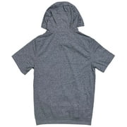 Ecko Unltd Mens Hoodie T-Shirt Logo Tape Ribbon Short Sleeve Tee (Small, Grey)