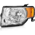 thumbnail image 2 of ECCPP Headlights Assembly Direct Replacement For Ford For Escape 2008-2012 Headlamps Chrome Housing Amber Reflector Clear Lens Left+Right Side, 2 of 5