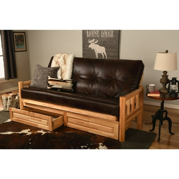 Lod Frame-Natural Finish- Trail Java Mattress-Stora Drawers