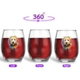 thumbnail image 2 of Watercolor Drip Goldendoodle Pop Art Colorful Portrait Artwork 15oz Stemless Wine Glass Mug Doodle Dog Lover Gifts Idea Wine Glasses Cup - 01009, 2 of 5