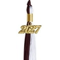 thumbnail image 6 of Endea Graduation Maroon/White Graduation Tassel with Gold Date Drop, 6 of 9