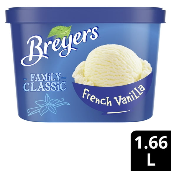 Breyers Family Classic French Vanilla Frozen Dessert, 1.66 L Frozen Dessert