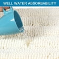 thumbnail image 5 of 2 Piece Bathroom Set Bathroom Rugs Bath Mats Sets Super Absorbent Chenille Striped Bath Mats Non Skid Machine Wash Dry Rugs for Bathroom Floor(Cream, 24 x 36 Plus 20 x 32 - Inches), 5 of 6