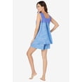 thumbnail image 3 of Dreams & Co. Women's Plus Size Lace-Trim Short Pajama Set, 3 of 5