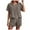 Z1-Khaki, variant on YDFCWXW Womens Pajama Set, Side Split Shorts with Striped Top , Womens Two Piece Striped Print Pajamas Set Pink, XL