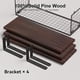 thumbnail image 3 of Estantes de baño sobre inodoro, estantes flotantes de pared para baño con canasta de alambre, estante para decoración de pared de madera, 3 of 3