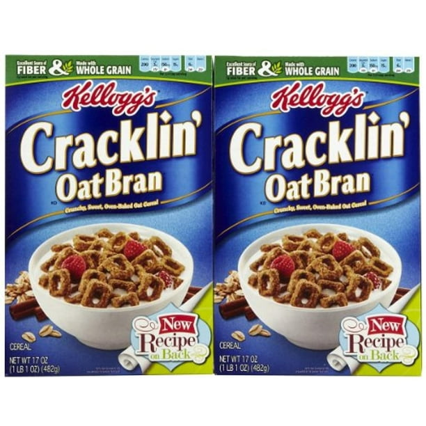 Kelloggs Cracklin Oat Bran, 17Oz Box (Pack Of 2)